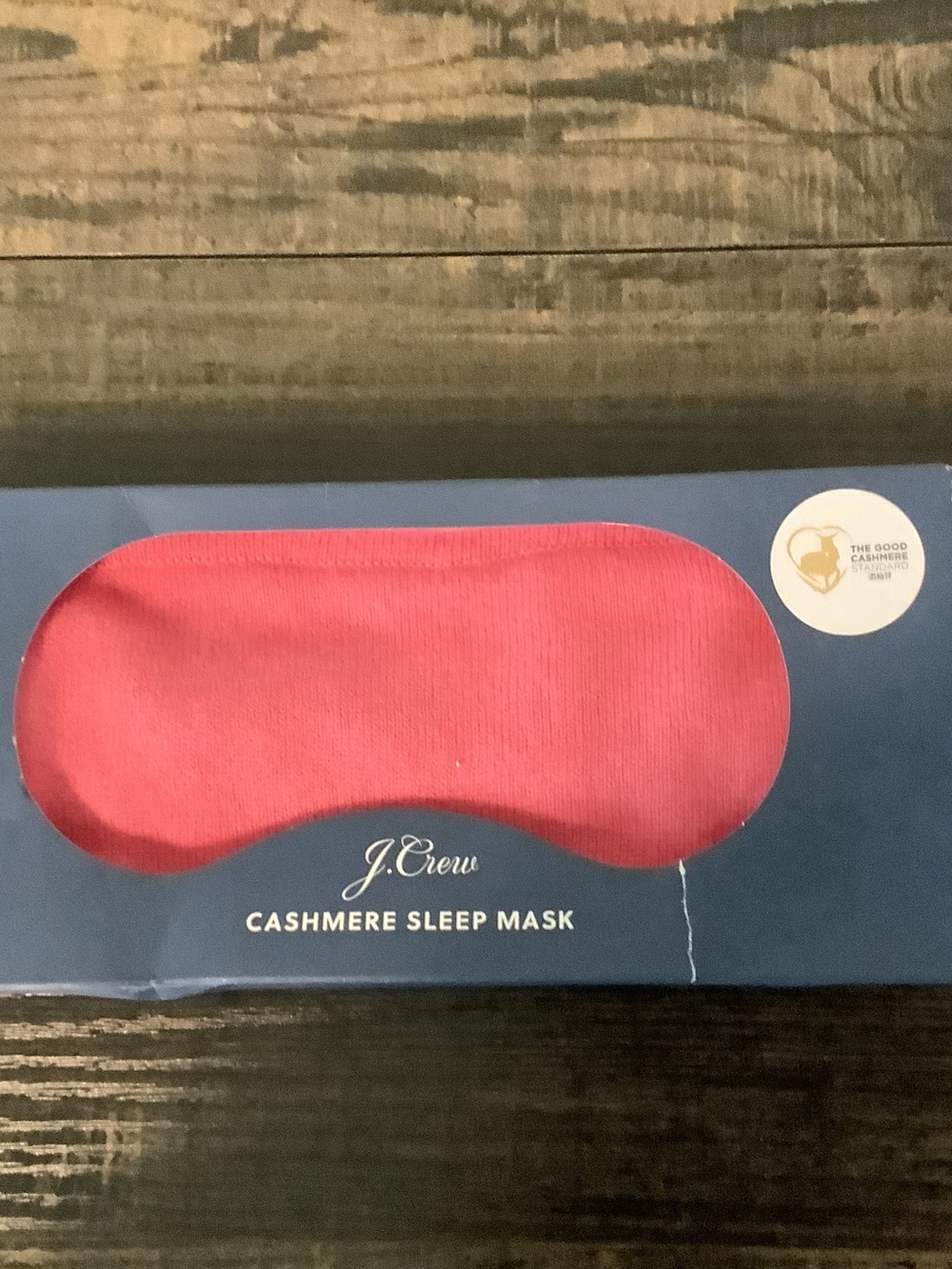 J. Crew Cashmere sleep mask flamingo pink one size new with tags